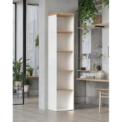 Meuble bibliotheque avec 4 étagères en chene EASY