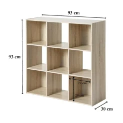 Meuble de rangement à 9 cases Beige