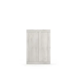 Meuble de rangement 2 portes multifonctionnel Blanc