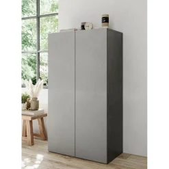 Meuble de rangement 2 portes 6 étagères reglable