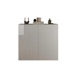 Meuble de rangement 2 portes RIO blanc laqué brillant