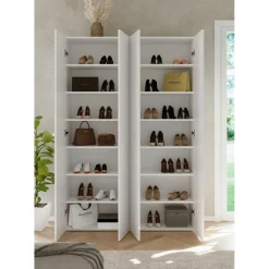 Meuble de rangement 4 portes 5 étagères reglable