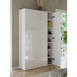 Meuble de rangement 4 portes 5 étagères reglable