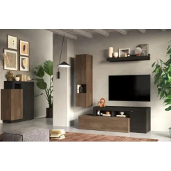 Meuble de Rangement 2 portes Noir