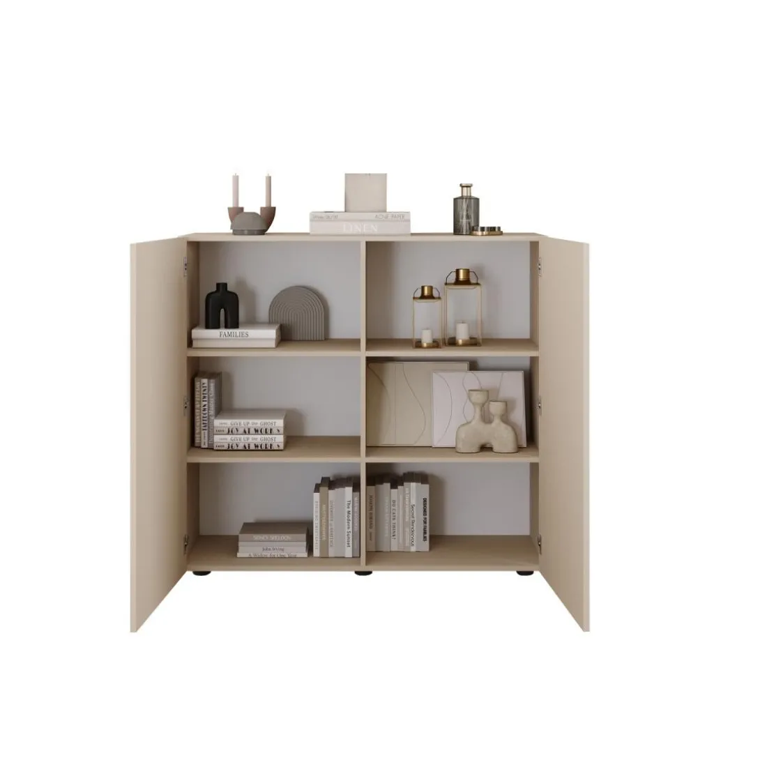 Meuble de rangement 2 portes RIO Panneaux de particules de première qualité Portes en MDF