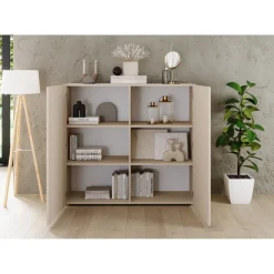 Meuble de rangement 2 portes RIO Panneaux de particules de première qualité Portes en MDF