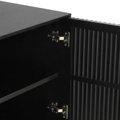 Meuble de rangement design 'CONVIV' en bois noir