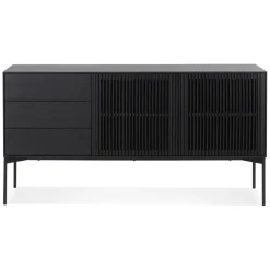 Meuble de rangement design 'CONVIV' en bois noir