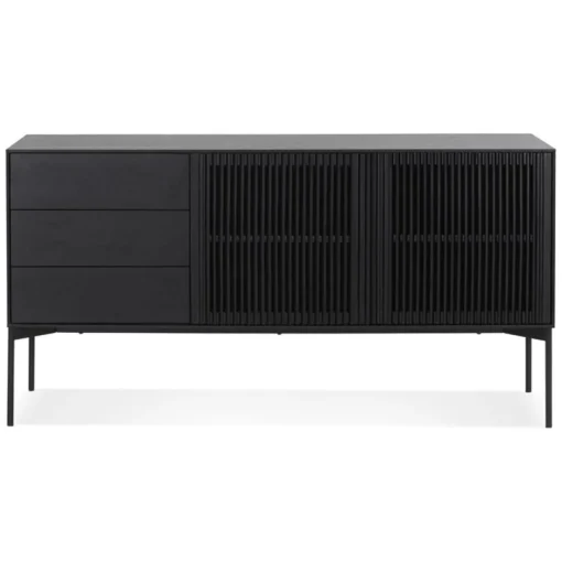 Meuble de rangement design 'CONVIV' en bois noir