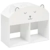Meuble de rangement ourson 56x30cm en bois blanc