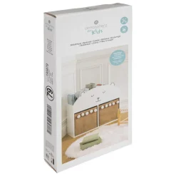Meuble de rangement ourson 56x30cm en bois blanc