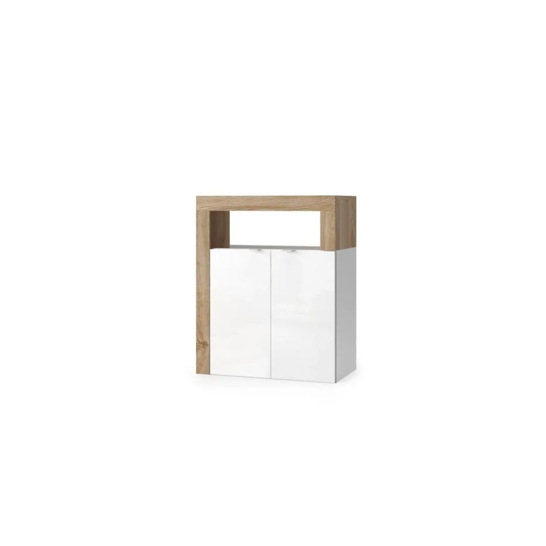 Meuble de rangement salle de bain 2 Portes blanc L64xH78 cm