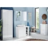 Meuble de rangement salle de bain Bari 1 porte coloris blanc L42xH78 cm
