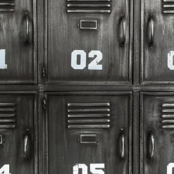 Meuble métal 6 portes Sevin Noir