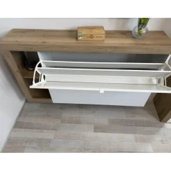 Meuble porte chassures 2 portes battantes suspendu
