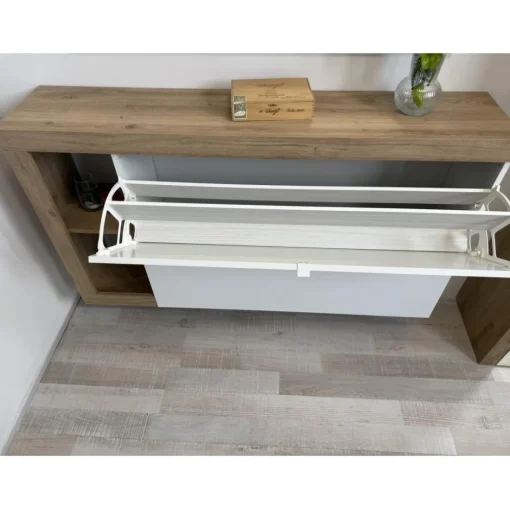 Meuble porte chassures 2 portes battantes suspendu