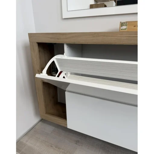 Meuble porte chassures 2 portes battantes suspendu