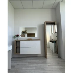Meuble porte chassures 2 portes battantes suspendu