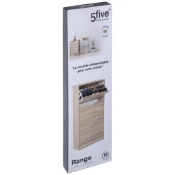 Meuble range-chaussures 3 tiroirs effet chêne gris