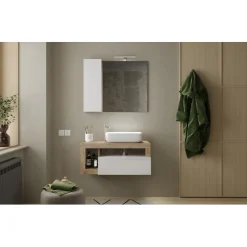 Meuble salle de bain Ancona suspendu 92 cm