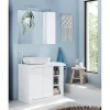 Meuble salle de bain Bari sur pieds 2 Portes 3 niches vasque à poser
