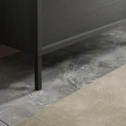 Meuble salle de bain sur pieds coloris Frêne Noir