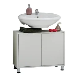 Meuble sous vasque avec deux portes ZAMORA 4 blanc