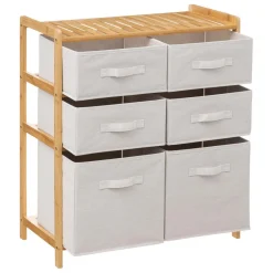 Meuble étagère avec 6 paniers