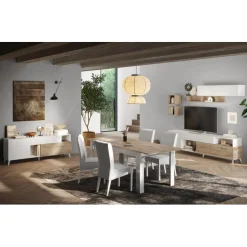 Meuble TV 180 cm blanc laqué