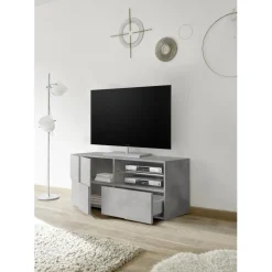 Meuble TV 1 porte et 1 tiroir DAMA gris