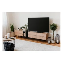 Meuble TV 3 Portes 2 Niches Nola