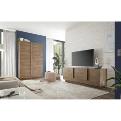 Meuble TV 3 portes chene mercure