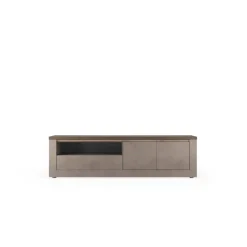 Meuble tv 2 portes et 1 Tiroir et niche ISCHIA avec éclairage LED intégré