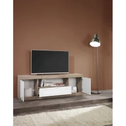 Meuble TV 2 portes et 1 tiroir chene cadiz