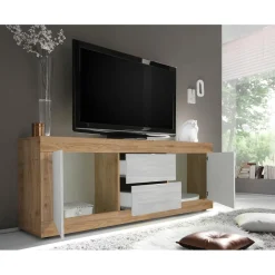 Meuble TV 2 portes et 2 tiroirs