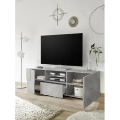 Meuble TV 2 portes et 1 tiroir DAMA décor beton
