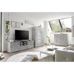 Meuble TV 2 portes et 1 tiroir DAMA décor beton