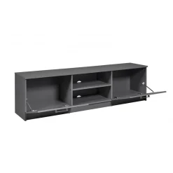 Meuble TV 2 Portes Gris Graphite ELENZIO