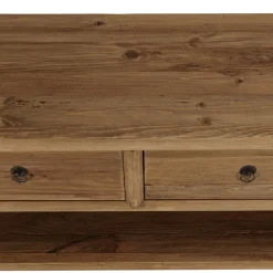 Meuble TV 4 tiroirs 1 niche bois pin recyclé SANDY