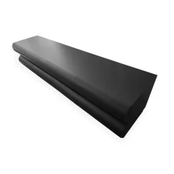 Meuble tv 8 tiroirs arrondis Mezade Bois Noir