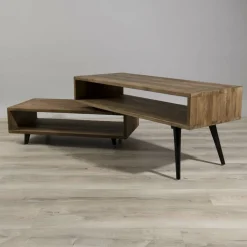 Meuble TV ALIDA Bois Rotatif Scandi