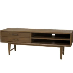 Meuble TV avec 2 tiroirs et 2 niches en mindi