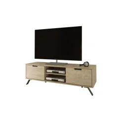 Meuble TV design scandinave 2 portes PALMA naturel