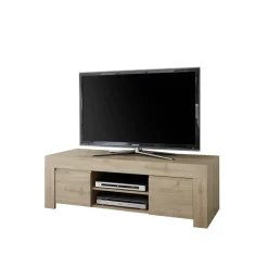 Meuble TV deux portes en bois FIRENZE décor chene