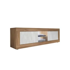 Meuble TV grande2 portes sans éclairage bicolore