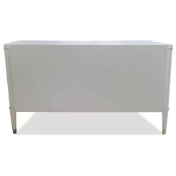 Meuble TV élégant 4 tiroirs Beige clair et Or