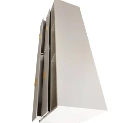 Meuble TV moderne 4 tiroirs Taupe clair et Or