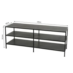 Meuble Tv ROMAIN 2 Étagères Métal Industriel