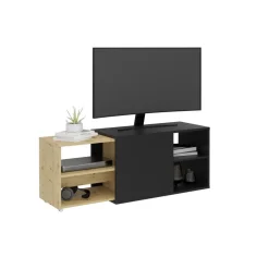 Meuble TV SLIDE 2 anthracite et naturel