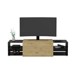 Meuble TV SLIDE 3 anthracite et naturel